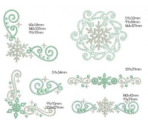 Stickserie - Snow Swirls